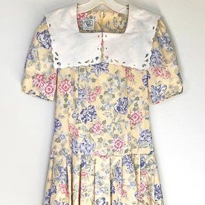 Floral Laura Ashley drop waist dress vintage